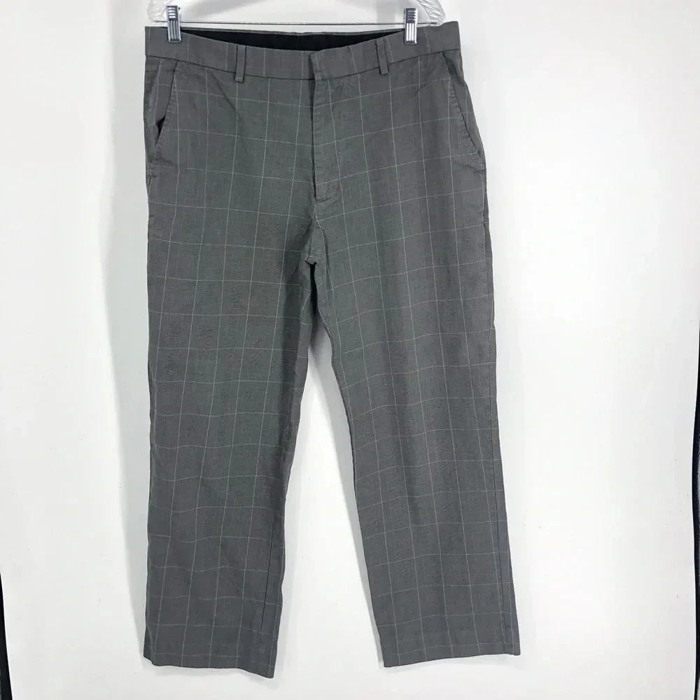 Banana Republic flat front trousers 35 x 30 grey